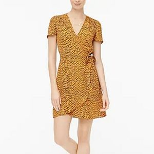 J. Crew Yellow and Black Wrap Dress